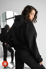 Women's warm black oversized Lama hoodie Teamv 8034005 photo №5