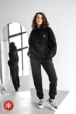 Women's warm black oversized Lama hoodie Teamv 8034005 photo №7