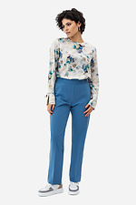 Классические штаны AMANDA-2 со стрелками в темно-голубом цвете Garne 3042006 фото №2