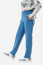 Классические штаны AMANDA-2 со стрелками в темно-голубом цвете Garne 3042006 фото №4