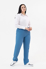 Классические штаны AMANDA-2 со стрелками в темно-голубом цвете Garne 3042006 фото №9