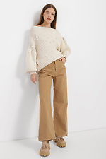 White knit sweater with pearls and puff sleeves Garne 3400006 photo №2