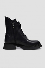 Women's black leather winter boots  4206006 photo №2