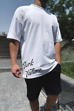 Long-cut cotton oversized T-shirt GRUF 8050006 photo №2