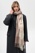 Жіночий Шарф У Клітинку Terner Beige Without 8056006 фото №2