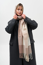 Жіночий Шарф У Клітинку Terner Beige Without 8056006 фото №3