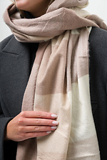 Жіночий Шарф У Клітинку Terner Beige Without 8056006 фото №4