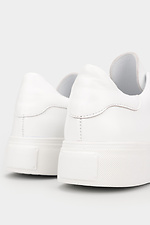 Women's white leather platform sneakers Garne 3200007 photo №6