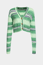 Short multicolored knitted cardigan Garne 3400007 photo №5