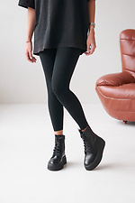 Women's leather boots of black color 4207007 photo №6
