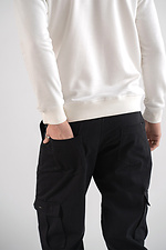 Cargo cotton men's trousers CARGO Black Teamv 8034007 photo №5