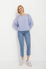 Short oversized knitted sweater with slits Garne 3400008 photo №2
