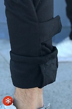 Черные зимние штаны зауженные с большими карманами по бокам AllReal 8042008 фото №2