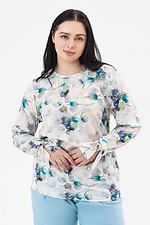 Женская блуза BERYL с софтом молочного цвета в узор Garne 3042009 фото №7