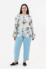 Женская блуза BERYL с софтом молочного цвета в узор Garne 3042009 фото №9