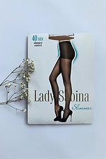 High beige tights 40 den with corrective shorts  8055009 photo №1