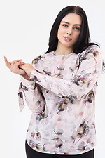 Женская блузка BERYL с софтом розового цвета в узор Garne 3042010 фото №13