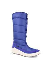 Сині зимові чоботи дутики на білій платформі Forester 4203010 фото №1