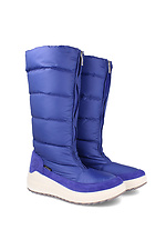 Сині зимові чоботи дутики на білій платформі Forester 4203010 фото №2