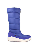 Сині зимові чоботи дутики на білій платформі Forester 4203010 фото №3
