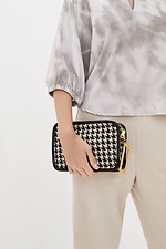 Small bag in houndstooth print with wide strap  4516010 photo №1