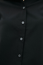 Schwarze klassische Bluse 1004 mit Spitze auf der Rückseite Garne 3037011 Foto №3