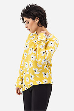 Bluzka damska BERYL z żółtego miękkiego materiału w kwiaty Garne 3042011 zdjęcie №8