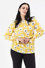 Жіноча блуза BERYL з софту жовтого кольору в квіти Garne 3042011 фото №11