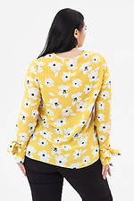 Жіноча блуза BERYL з софту жовтого кольору в квіти Garne 3042011 фото №15