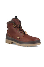 Зимние кожаные ботинки коричневого цвета на мембране Forester 4203011 фото №1
