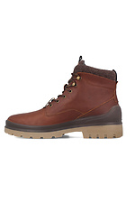 Зимние кожаные ботинки коричневого цвета на мембране Forester 4203011 фото №2