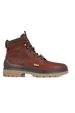 Зимние кожаные ботинки коричневого цвета на мембране Forester 4203011 фото №3