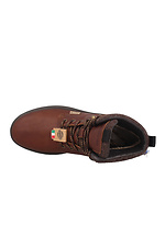 Зимние кожаные ботинки коричневого цвета на мембране Forester 4203011 фото №5