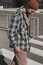 Стильная хлопковая рубашка мужская в клеточку GRUF 8050011 фото №1