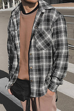 Стильная хлопковая рубашка мужская в клеточку GRUF 8050011 фото №3