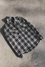 Стильная хлопковая рубашка мужская в клеточку GRUF 8050011 фото №4