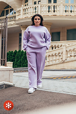 Утепленный флисовый костюм WENDI сиреневого цвета Garne 3041012 фото №1