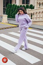 Warm fleece suit WENDI lilac color Garne 3041012 photo №2