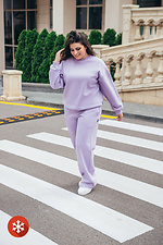 Warm fleece suit WENDI lilac color Garne 3041012 photo №4