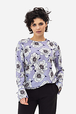 Women's blouse BERYL made of purple soft with flowers Garne 3042012 photo №1