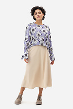 Жіноча блуза BERYL з софту фіолетового кольору в квіти Garne 3042012 фото №7