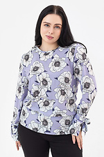 Women's blouse BERYL made of purple soft with flowers Garne 3042012 photo №9