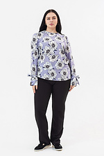 Жіноча блуза BERYL з софту фіолетового кольору в квіти Garne 3042012 фото №10