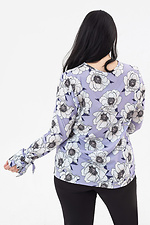 Жіноча блуза BERYL з софту фіолетового кольору в квіти Garne 3042012 фото №12