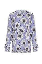 Women's blouse BERYL made of purple soft with flowers Garne 3042012 photo №14