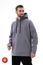 Men's warm hoodie Bless 3 in gray color Teamv 8034012 photo №4