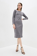Ділова сукня міді MALTA по фігурі з еко-замші сірого кольору Garne 3038013 фото №2