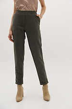 Classic high-rise trousers made of high-quality eco-suede Garne 3039013 photo №1