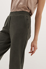 Klasyczne spodnie z wysokim stanem wykonane z wysokiej jakości eko-zamszu Garne 3039013 zdjęcie №6
