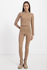 Beige SYNTHIA knitted suit: short jacket, tight pants Garne 3040013 photo №5